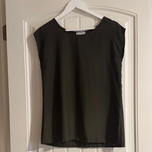 Elegant Hunter Green Sleeveless Top